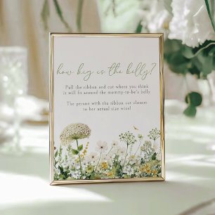Affiche Bébé Vert En Fleur Fleur sauvage Belly Devinant Je
