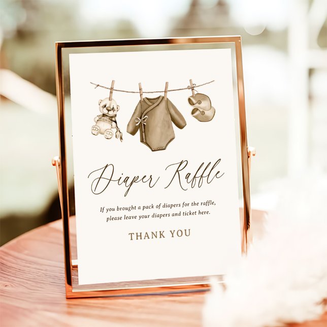 Affiche Bébé Vêtements garçon Baby shower de couches Refle (Créateur téléchargé)