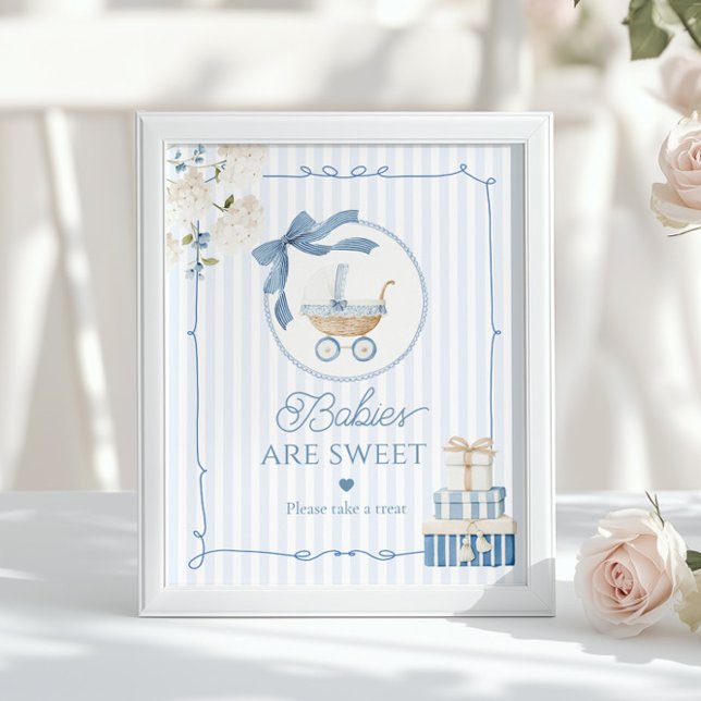 Affiche Bébés calèche vintage chinoiserie sont mignons (Créateur téléchargé)