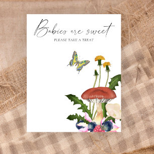 Affiche Bébés champignons aquarelle sauvages sont doux