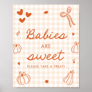 Affiche Bébés Citrouille Un Peu Orange D'Automne Sont Mign
