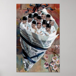 Affiche Bébés dans le journal