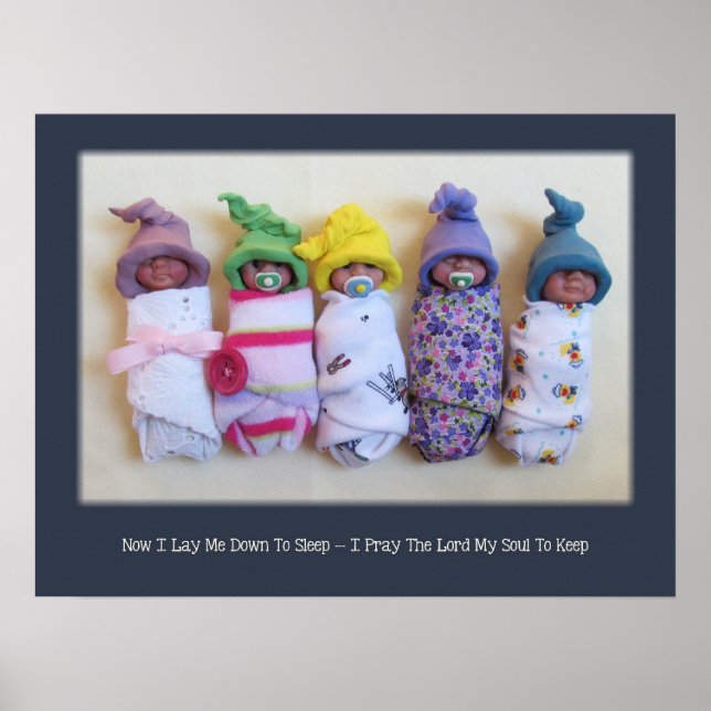 Affiche Bébés d'argile, prière au coucher de l'enfant (Devant)