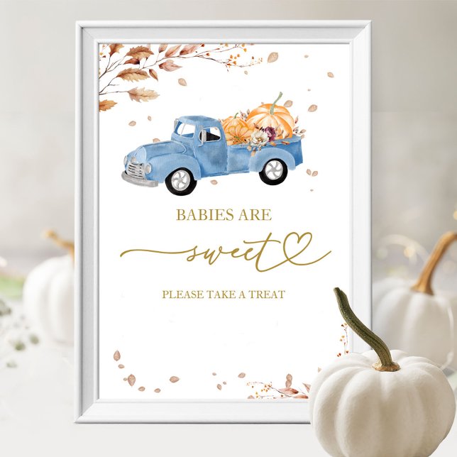Affiche Bébés de l'automne à la citrouille sont un doux si (Créateur téléchargé)