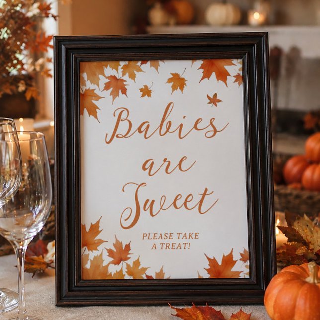 Affiche Bébés de Shower d'Automne sont des Faveurs Douces (Créateur téléchargé)