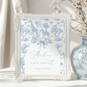 Affiche Bébés français de Toile de Jouy Safari sont mignon