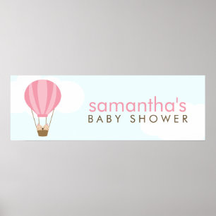 Affiche Bébés jumeaux dans un ballon pour une baby shower