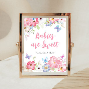 Affiche Bébés Papillons Floraux Sont un Douce Signe