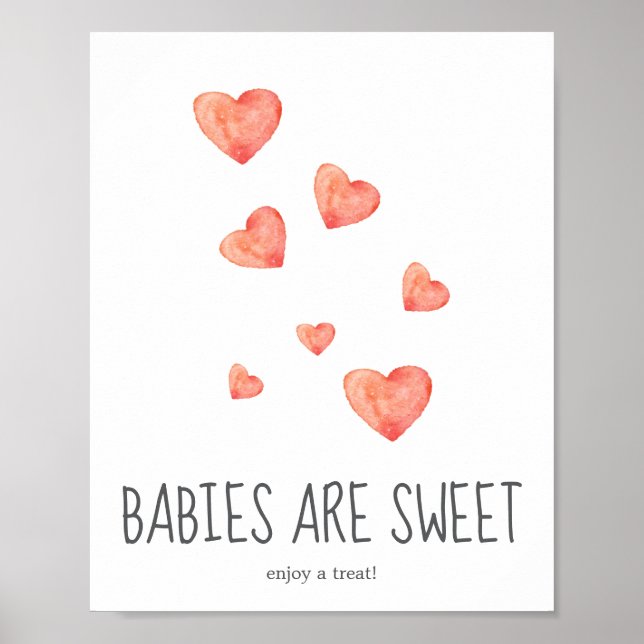 Affiche Bébés sont doux Aquarelle Traitements Signe (Devant)