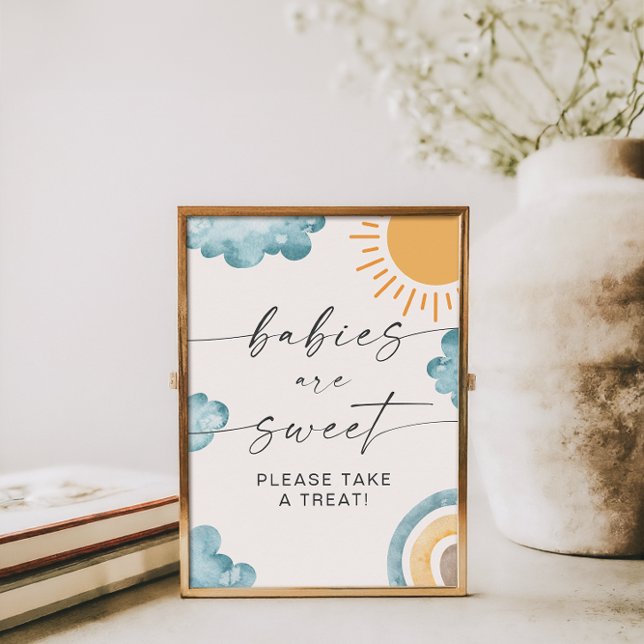 Affiche Bébés Sont Doux Baby Shower Soleil (Créateur téléchargé)