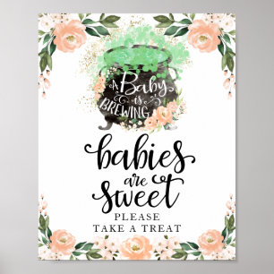 Affiche Bébés sont doux Halloween fille signe Baby shower