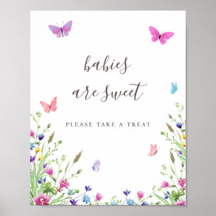 Affiche Bébés sont doux Papillon Faveur signe