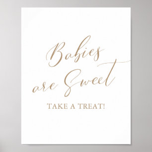 Affiche Bébés sont doux Prendre un Baby shower de traiteme