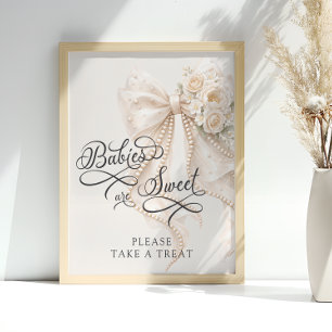 Affiche Bébés sont doux Prenez un nœud floral de traitemen