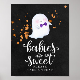 Affiche Bébés sont doux signe Baby shower Halloween