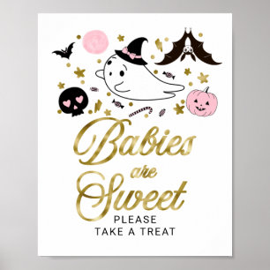 Affiche Bébés sont doux signe Baby shower Halloween