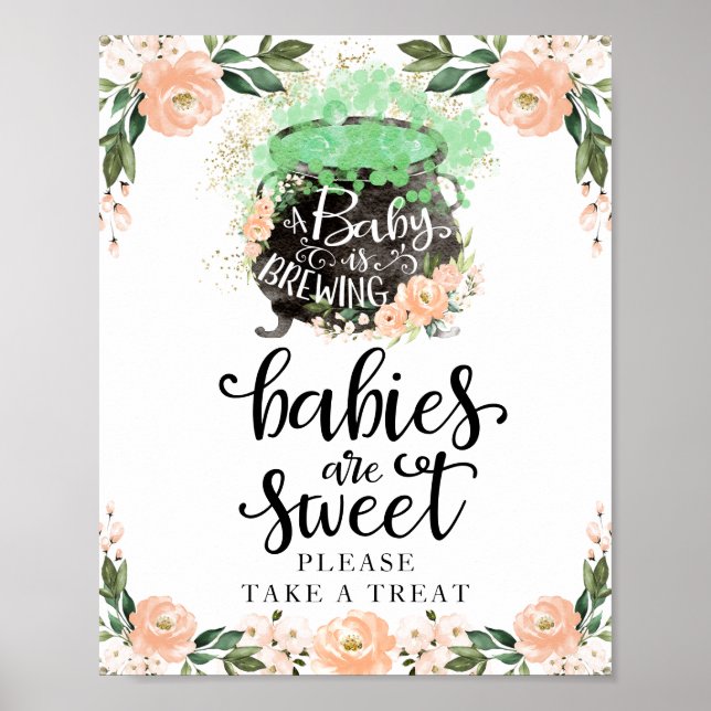 Affiche Bébés sont Mignons Fille d'Halloween Signe de Show (Devant)