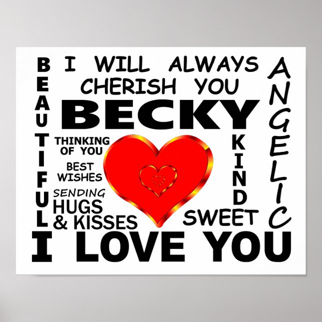 Affiche Becky Je T'Aime (Devant)