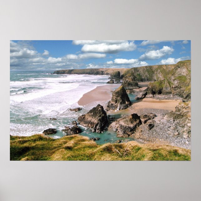 Affiche Bedruthan Steps, Cornwall (Devant)