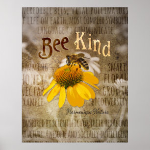 Affiche Bee Genre - Canvas Harmonieuse Nature Imprimer