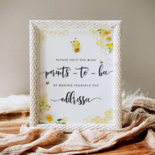 Affiche Bee Help the Busy parents Address an Envelope Post