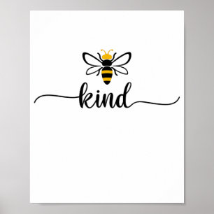 Affiche Bee kind anti bullying be kind orange