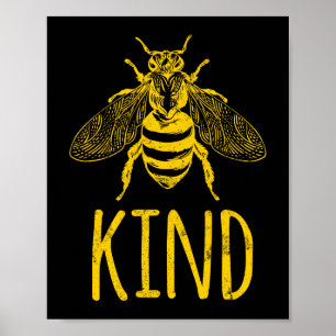 Affiche Bee Kind Beekeeper Honey Bee Pun
