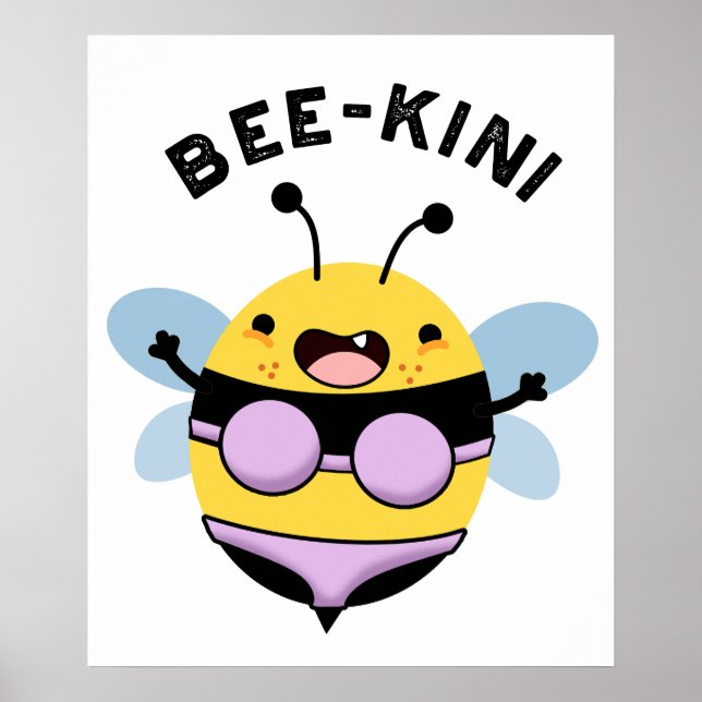 Affiche Bee-kini Funny Bee Puns (Devant)