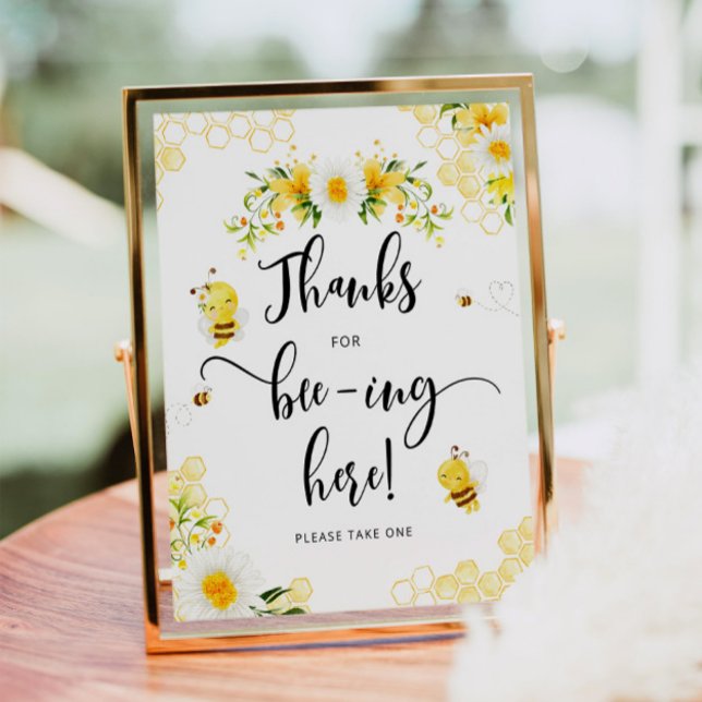 Affiche Bee merci d'être ici signe (Créateur téléchargé)