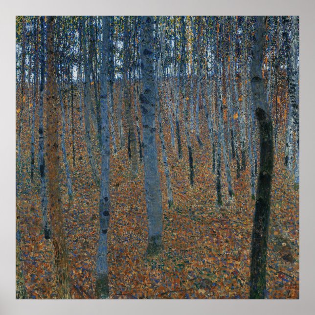 Affiche Beech Grove I — Gustav Klimt (1902) (Devant)