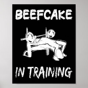 Affiche Beefcake Dans L'Entraînement Gym Muscle Drôle Body