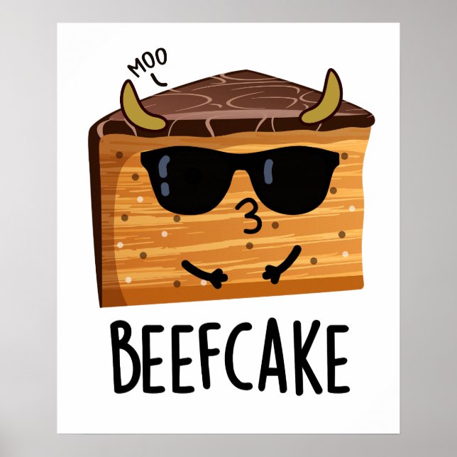 Affiche Beefcake Funny Cake Pun (Devant)