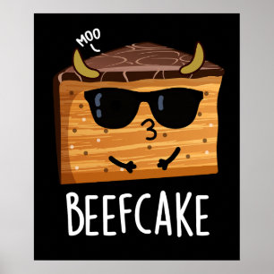 Affiche Beefcake Funny Cake Pun Dark BG