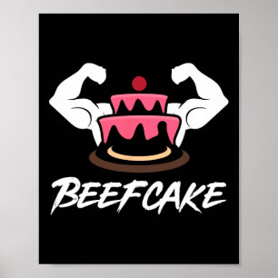 Affiche Beefcake Gym Fitness Muscle Gâteau Poids Bod