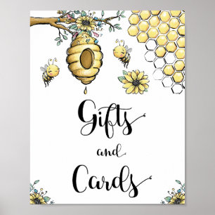 Affiche Beehive Florale Miel Sweet Bee Cadeaux & Cartes
