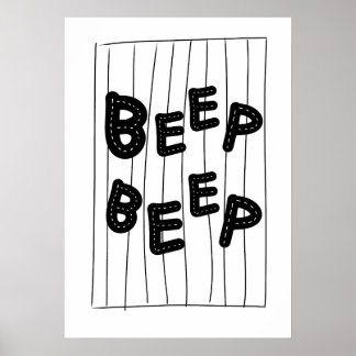 Affiche BEEP BEEP - Playful Kids Car & Truck Theme