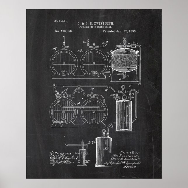 Affiche Beer Brewing System Patent (Devant)