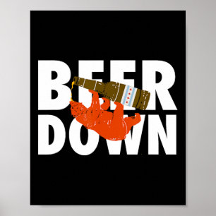 Affiche Beer Down Chicago Bières Boire Party T Shirt
