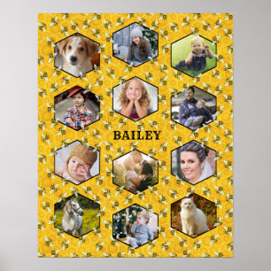 Affiche Bees Honeycomb Instagram do-it-yourself Famille Ph