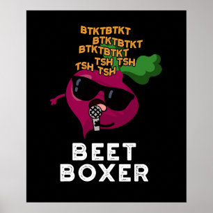 Affiche Beet Boxer Funny Beet Pun Dark BG