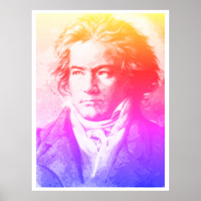 Affiche Beethoven Dans Les Couleurs (Devant)
