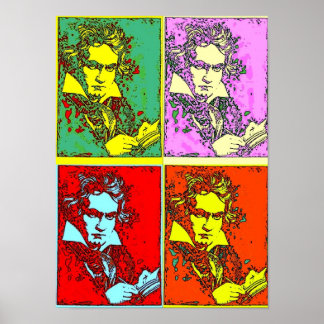 Affiche Beethoven Pop Art