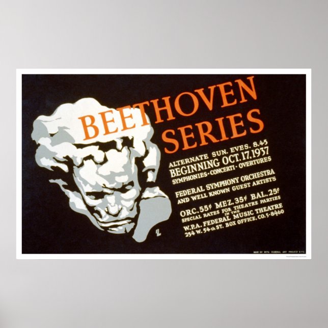 Affiche Beethoven Series 1937 WPA (Devant)