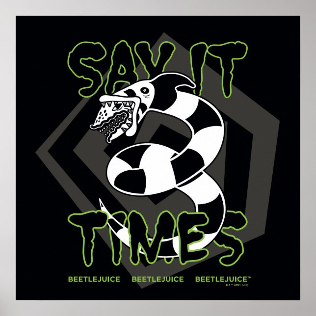 Affiche Beetlejuice | Say It 3 Times (Devant)