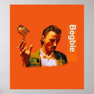 Affiche Begbie lance le verre de la scène de bière de Trai