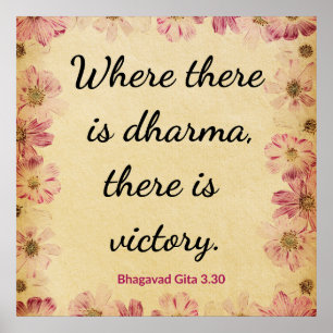 Affiche Beige Rose Inspirant Gita Dharma Victoire 