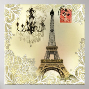 Affiche beijal lace chandelier eiffel