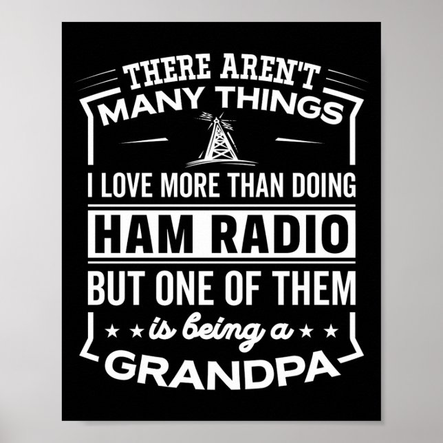 Affiche Being A Ham Radio Grandpa Funny Old Man  (Devant)