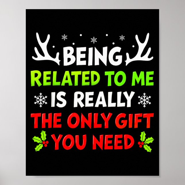 Affiche Being Related To Me Funny Christmas Shirts Women M (Devant)