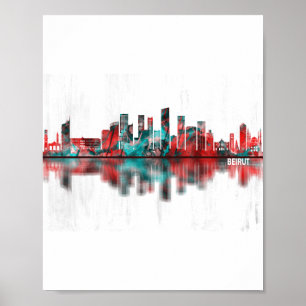 Affiche Beirut Lebanon Skyline